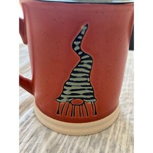 Fall Gnome Mug Orange Speckled Ceramic Coffee Tea Cup
